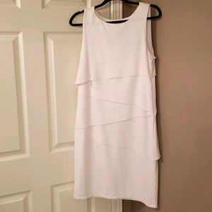 Cato Large White Sleeveless Dress